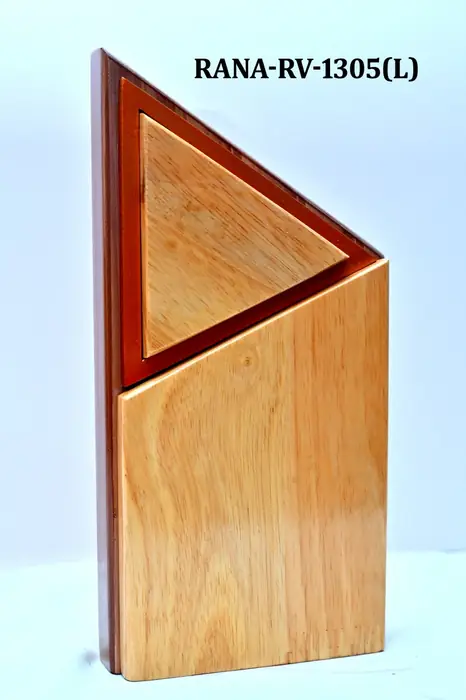Modern wooden award plaque
